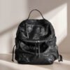 Leather Knotted Backpack | Large Capacity Travel Shoulder Bag for Men & Women
