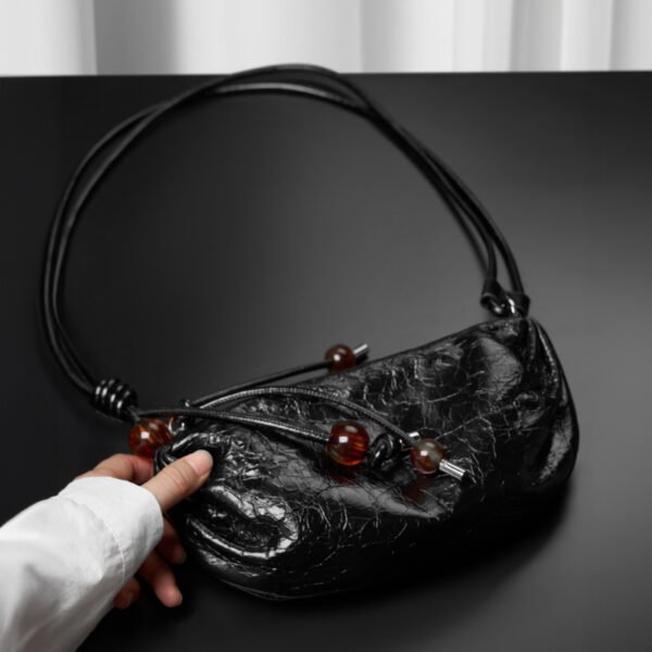 Genuine Leather Pleated Dumpling Bag | New Autumn Shoulder & Crossbody Handbag