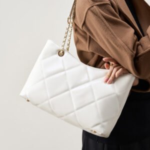 spacious quilted tote