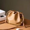 画板 5 Korean Style Genuine Leather Cloud Shoulder Bag – Women’s Cowhide Chain Bucket Bag