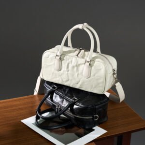 画板 5 Genuine Leather Boston Bag | Large Capacity Commuter Handbag for Women