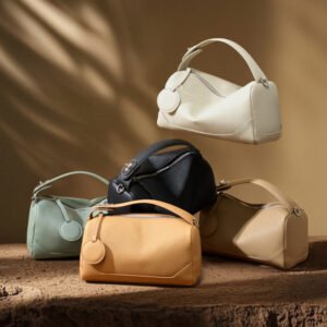 Leather Boston Bag — Versatile Shoulder & Handbag