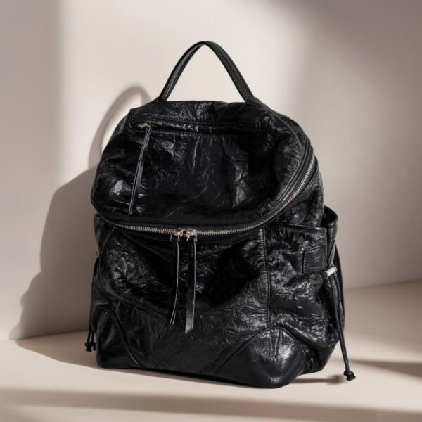 Leather Knotted Backpack | Large Capacity Travel Shoulder Bag for Men & Women