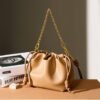 画板 6 Korean Style Genuine Leather Cloud Shoulder Bag – Women’s Cowhide Chain Bucket Bag