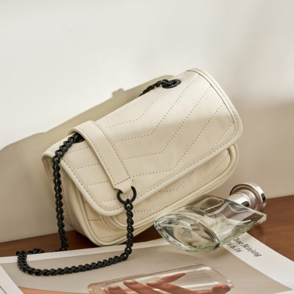 Genuine Leather Chain Shoulder Bag – Spring/Summer Versatile Women’s Crossbody Purse