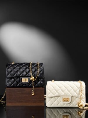Quilted Chain Shoulder Bag | Small Leather Women’s Crossbody Bag