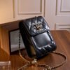 Leather Chain Crossbody Mini Bag | Genuine Cowhide Phone Shoulder Bag