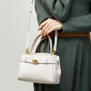 genuine leather top handle