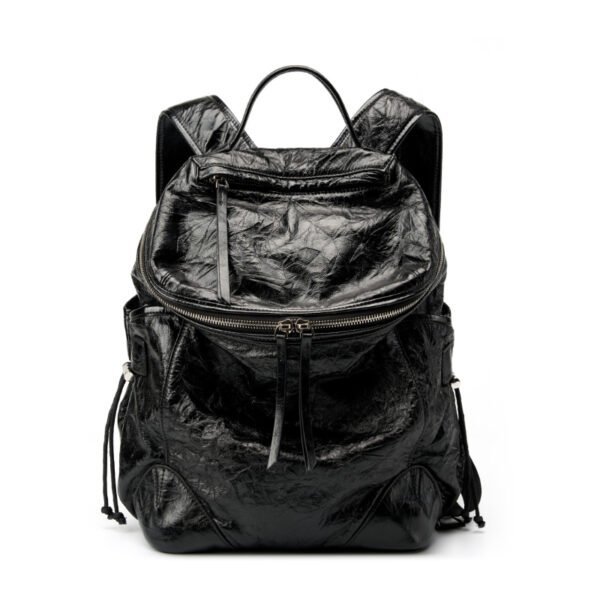 Leather Knotted Backpack | Large Capacity Travel Shoulder Bag for Men & Women