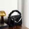 Genuine Leather Pillow Bag with Beads | Shoulder & Crossbody Handbag for Women