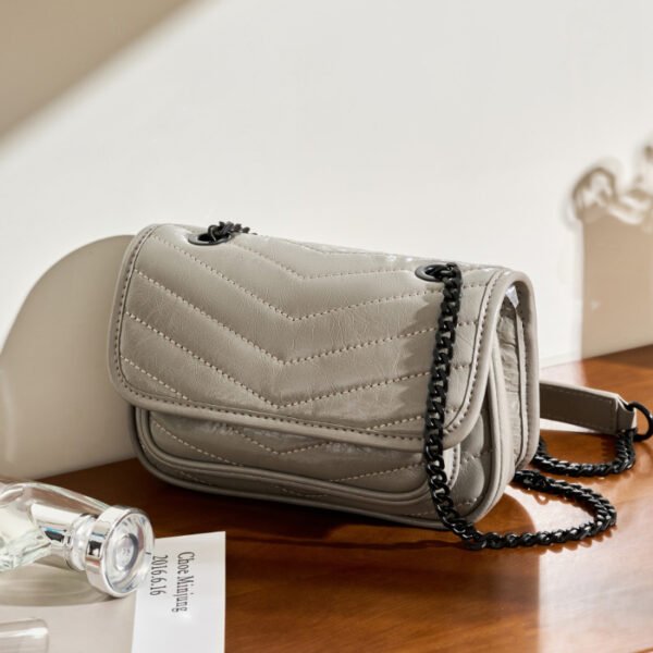 Genuine Leather Chain Shoulder Bag – Spring/Summer Versatile Women’s Crossbody Purse