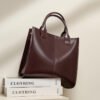 画板 7 Leather Bucket Tote Bag — Stylish Autumn Winter Handbag