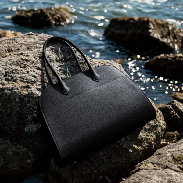 Genuine Leather Tote Bag — Large Capacity Travel Work Bag