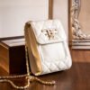 Leather Chain Crossbody Mini Bag | Genuine Cowhide Phone Shoulder Bag