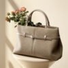 Leather Briefcase Tote — Stylish Commuter Handbag