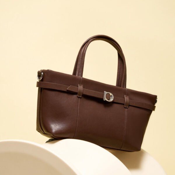 Leather Commuter Small Box Bag — Chic Everyday Crossbody