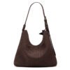 Suede Matte Woven Tote Bag — Large-Capacity Street Style