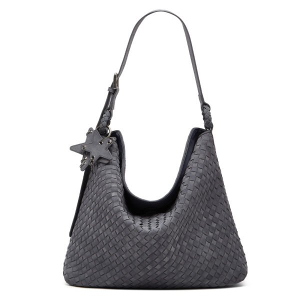 Suede Matte Woven Tote Bag — Large-Capacity Street Style