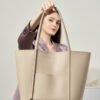 Genuine Leather Tote Bag — Large Capacity Work & Commuter Bag for Women