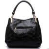 Croc-Embossed Structured Handbag — Elegant & Timeless Luxury