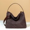 主图-02 Suede-Finish Woven Bucket Tote Bag — Spacious & Vintage Elegance