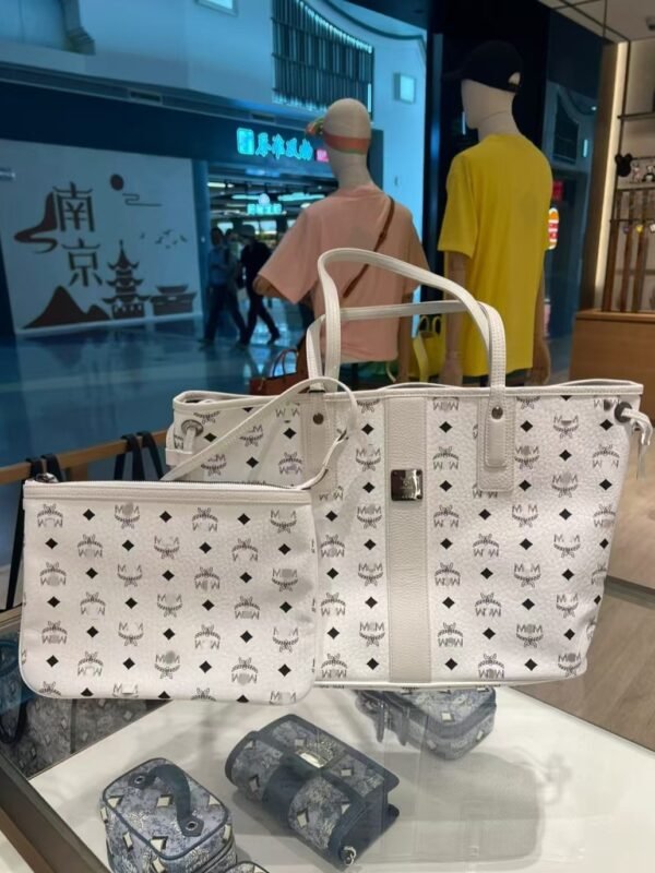 主图-02 PU Mother & Child Tote Bag Set — Large Capacity Shopping & Mommy Bag