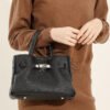 主图-02 Genuine Leather Minimalist Platinum Tote Bag — Elegant Everyday Luxury