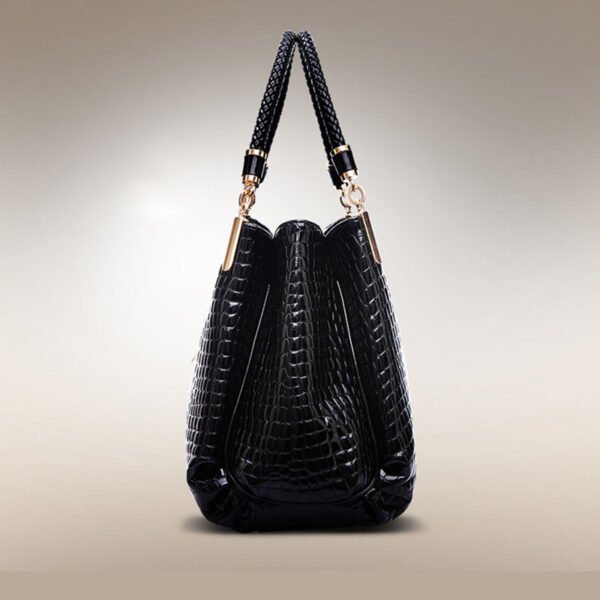 Croc-Embossed Structured Handbag — Elegant & Timeless Luxury