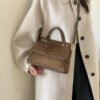 Vintage Suede Shoulder Bag — Soft Touch & Everyday Commuter Style
