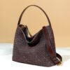 主图-03 Suede-Finish Woven Bucket Tote Bag — Spacious & Vintage Elegance