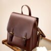 Genuine Leather Anti-Theft Backpack — Large Capacity Vintage Style
