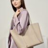 Genuine Leather Tote Bag — Large Capacity Work & Commuter Bag for Women