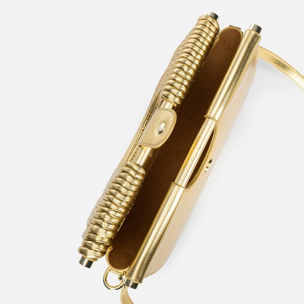 主图-04 PU Woven Bamboo Handle Crescent Bag — Fashion Handheld Shoulder Bag