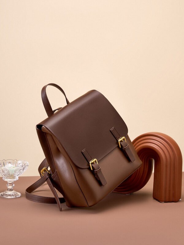 Genuine Leather Anti-Theft Backpack — Large Capacity Vintage Style