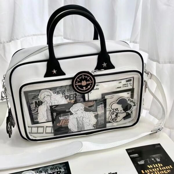 PU Patchwork Ita Tote Bag — Large-Capacity Display & Daily Carry