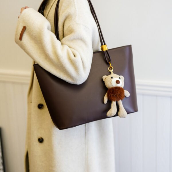 PU Solid-Color Tote Bag — Spacious & Minimalist Everyday Carry