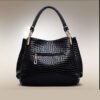 Croc-Embossed Structured Handbag — Elegant & Timeless Luxury