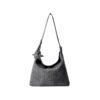 Suede Matte Woven Tote Bag — Large-Capacity Street Style