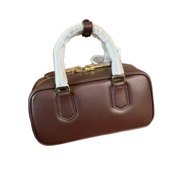 Synthetic Leather Boston Bowling Bag — Elegant & Structured