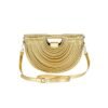 主图-05 PU Woven Bamboo Handle Crescent Bag — Fashion Handheld Shoulder Bag