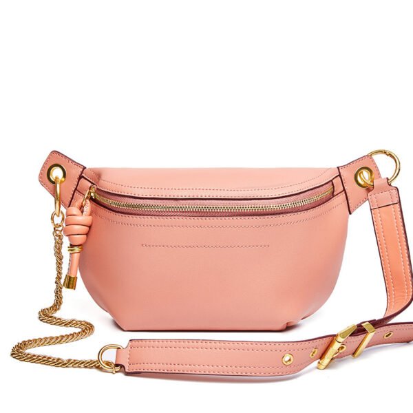 主图-05 Genuine Leather Saddle Bag — Trendy Crossbody & Waist Bag for Women