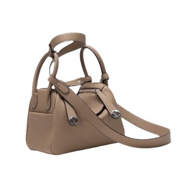 主图-05 PU Litchi-Texture Boston Handbag — Structured & Stylish Everyday Carry