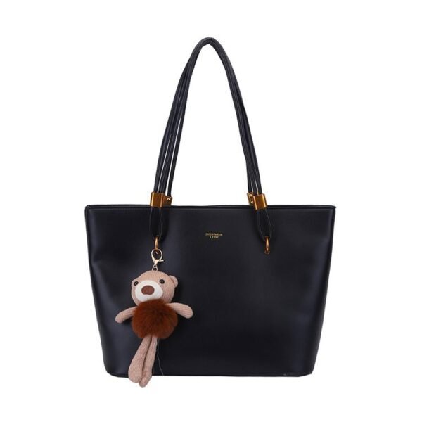 PU Solid-Color Tote Bag — Spacious & Minimalist Everyday Carry