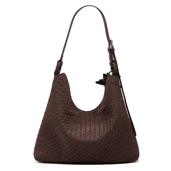 Suede Matte Woven Tote Bag — Large-Capacity Street Style