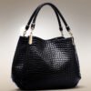 Croc-Embossed Structured Handbag — Elegant & Timeless Luxury