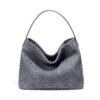 主图-06 Suede-Finish Woven Bucket Tote Bag — Spacious & Vintage Elegance