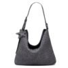 Suede Matte Woven Tote Bag — Large-Capacity Street Style