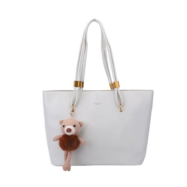 PU Solid-Color Tote Bag — Spacious & Minimalist Everyday Carry