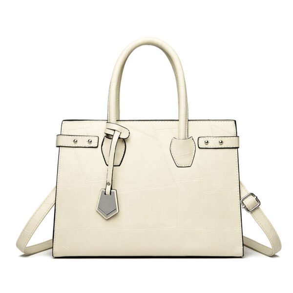 PU Minimalist Patchwork Tote Bag — Large Capacity & Premium Feel