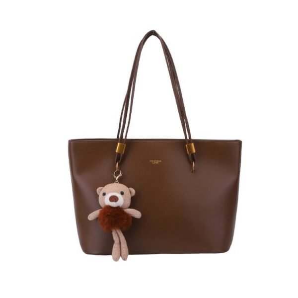 PU Solid-Color Tote Bag — Spacious & Minimalist Everyday Carry